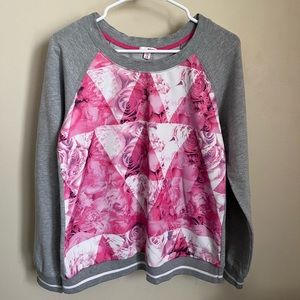Floral Graphic Patterned Long Sleeved Shirt in Pink